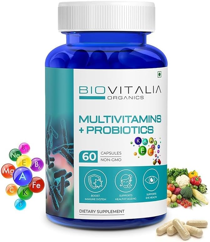 Biovitalia Multivitamins + Probiotics Dietary Supplement 60 Veg