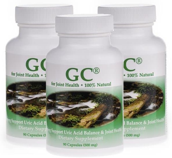 GC® GoutCare (3 Pack): Uric Acid Control | Uric Acid Prevention | Joint Health Supplement | Joint Relief | with Turmeric, Celery Seed Extract, Milk Thistle and More | 90 Capsules per Bottle | Non-GMO