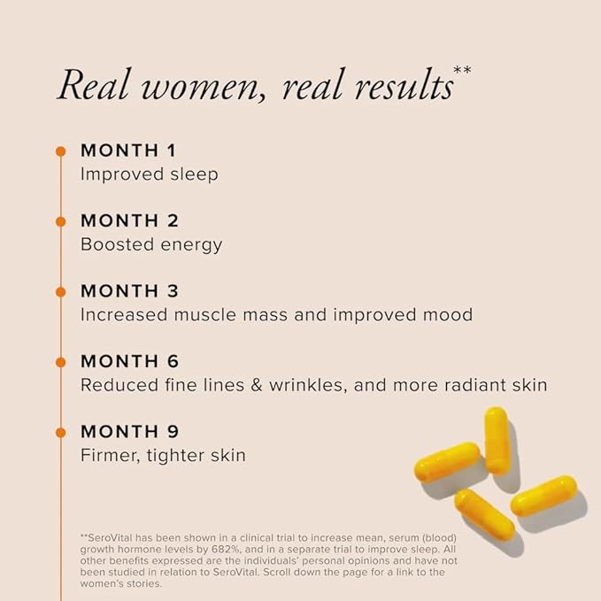 Serovital Renewal Complex - Anti Aging Supplements - Amino Acids - Peptides - Improved Energy and Immunity, Better Deeper Sleep, 30-Day Supply