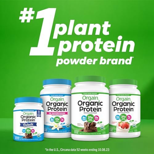 Orgain Organic Vegan Protein + 50 21g Plant 8g Prebiotic 2.02 lb