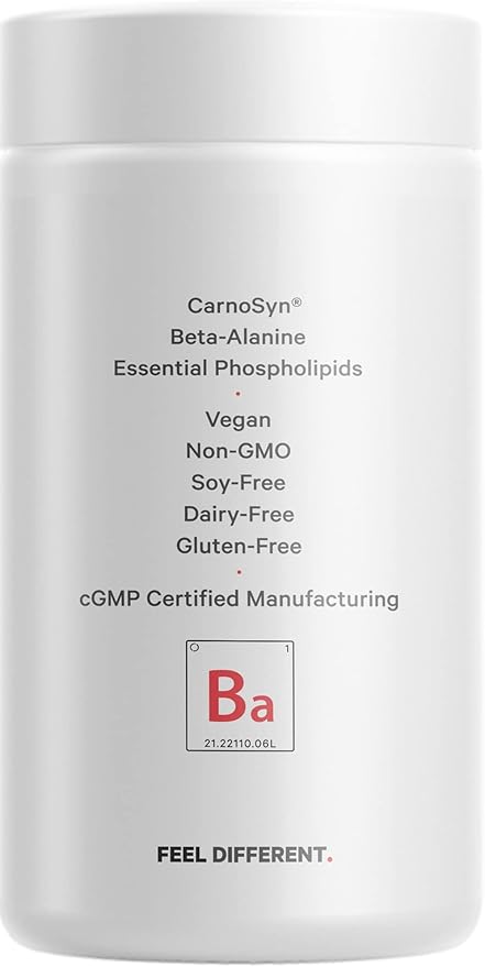 Codeage Liposomal Beta-Alanine Supplement, CarnoSyn Beta 1600 mg, 2-Month Supply, 180 Capsules