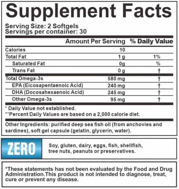 Crown Elite Premium Omega 3 Fish 3 Fatty 3 |