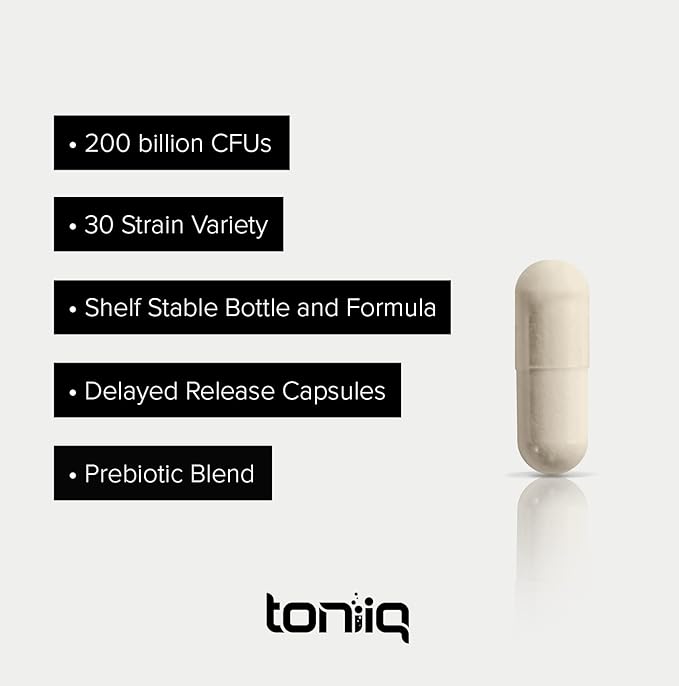 Toniiq 200 Billion CFU Probiotic Supplement 30 Verified