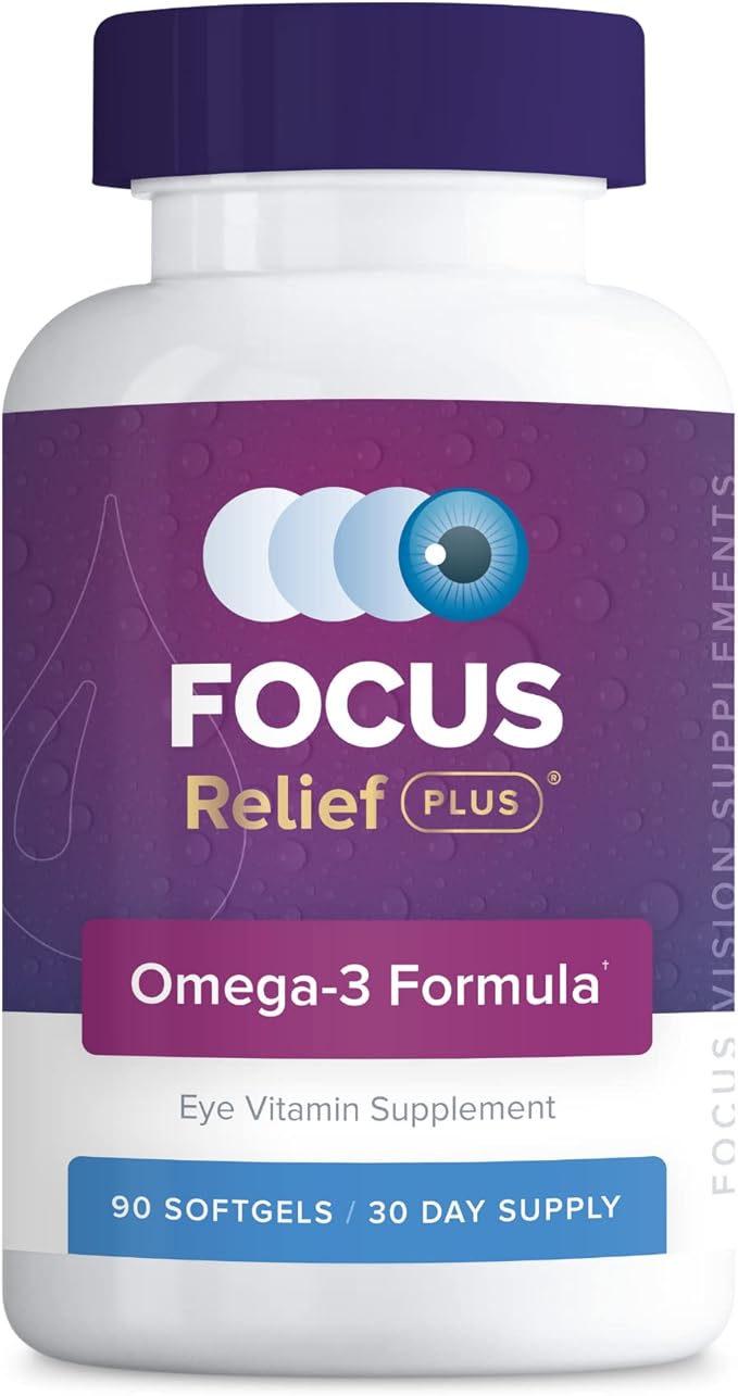 Focus Relief Plus Dry Eye Formula (90 ct. 30 Day 3 Supplement 3 Fish