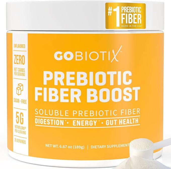 GOBIOTIX Fiber Supplement - Prebiotic Soluble Fiber Powder, Supports Gut Health and Digestive Regularity - Gummies Alternative - Gluten & Sugar Free, Keto, Vegan - 1 Scoop Daily, 35 Servings (1 Pack)