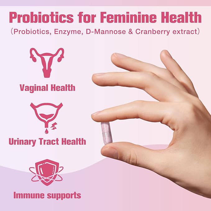 Probiotics for Women, 100 Billion CFU with Prebiotics, Digestive Enzymes, Cranberry Extract, Immune Support, Probiotic Regularity, Vaginal & Urinary Health, Women Probiotic 120 Capsules