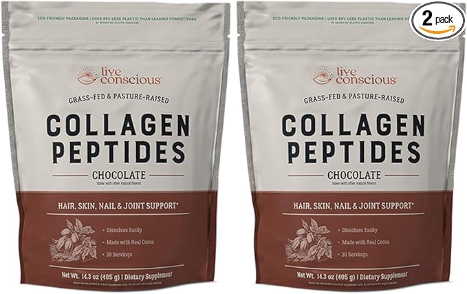 Live Conscious Collagen Peptides Powder (2-Pack)