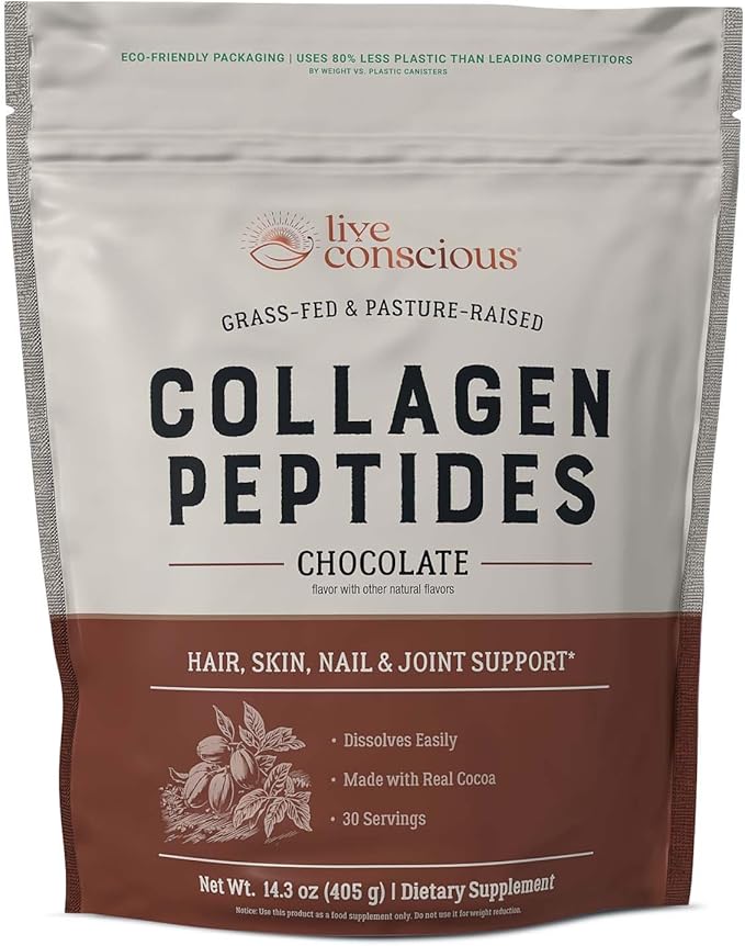 Live Conscious Collagen Peptides Powder 30 Servings 15oz