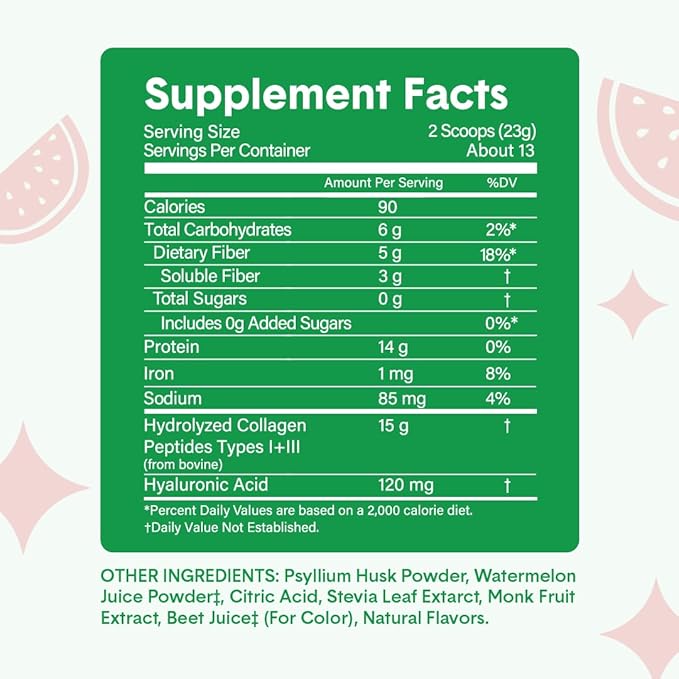 Bellway Super Fiber Powder + Collagen (2 Pack), (21.2 oz)