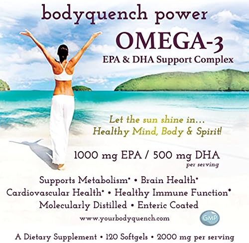 Omega-3 High Potency DHA & EPA 2000 mg 1000 mg 500 mg Health,120 Softgels