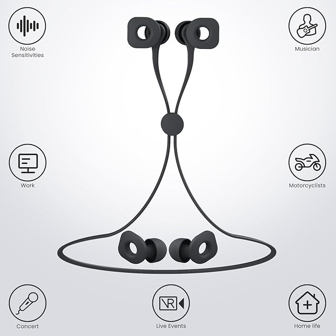2 Pairs of Earplugs for Sleeping,Reusable 8 Pairs 25dB-30dB