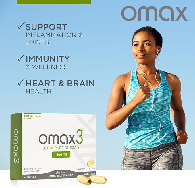 Omax3 4 Boxes Ultra-Pure Omega-3 Fish DHA,1500 MG, 240 Softgels (4 Boxes)