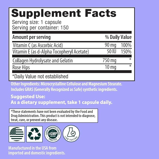 Sanar Naturals Collagen Pills with Vitamin 150 Capsules