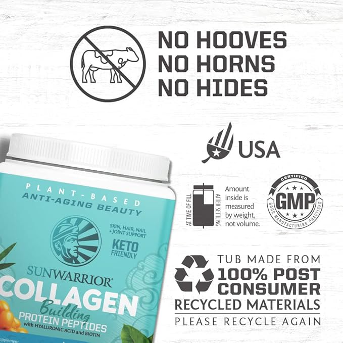 Sunwarrior Vegan Collagen Protein Powder Plant-based 20 Servings