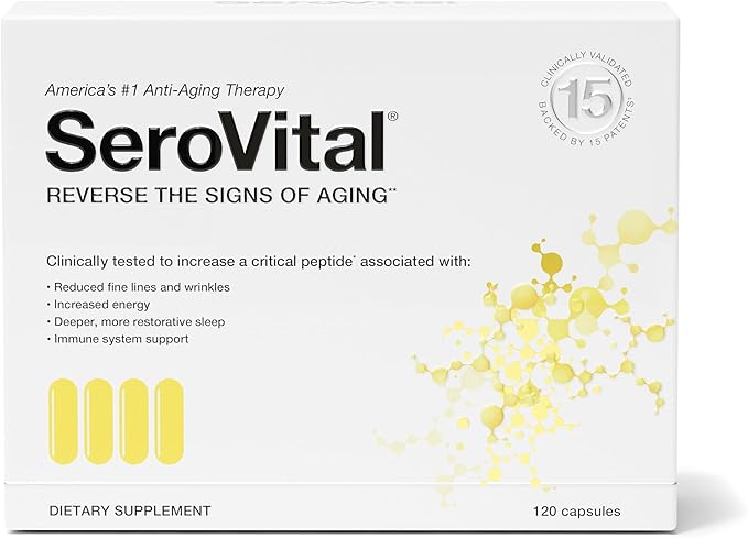 Serovital Renewal Complex - Anti Aging Supplements - Amino Acids - Peptides - Improved Energy and Immunity, Better Deeper Sleep, 30-Day Supply