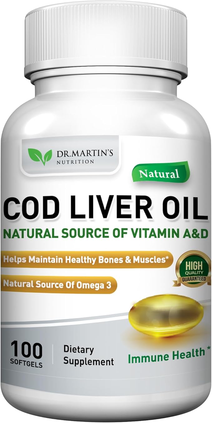 Burpless COD Liver Oil 100 Softgels 3 Fatty