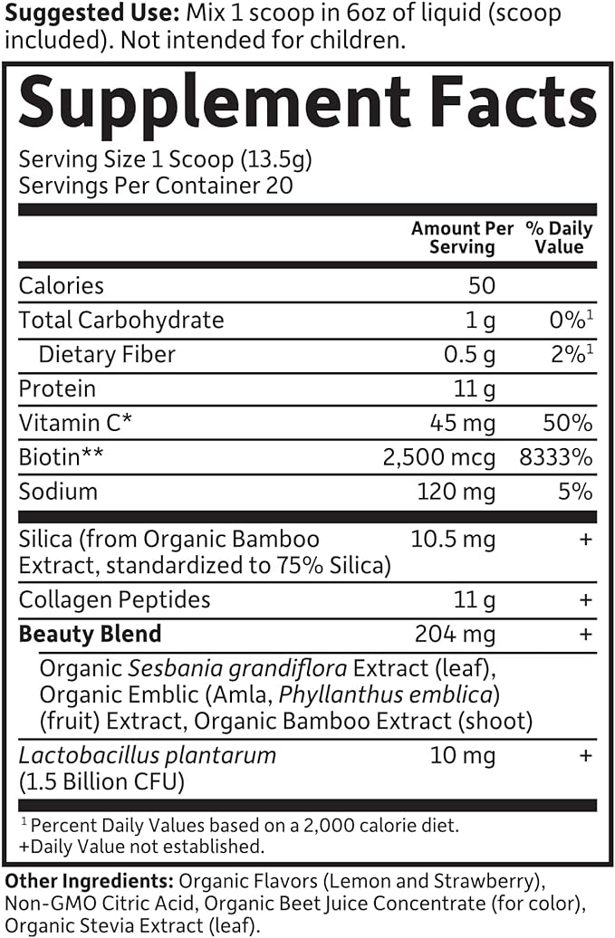 Garden of Life Grass Fed Collagen Beauty 20 Servings