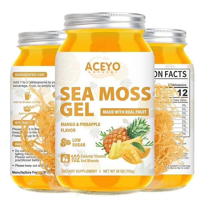 (28 OZ) Natural Sea Moss Gel 102 Vitamins