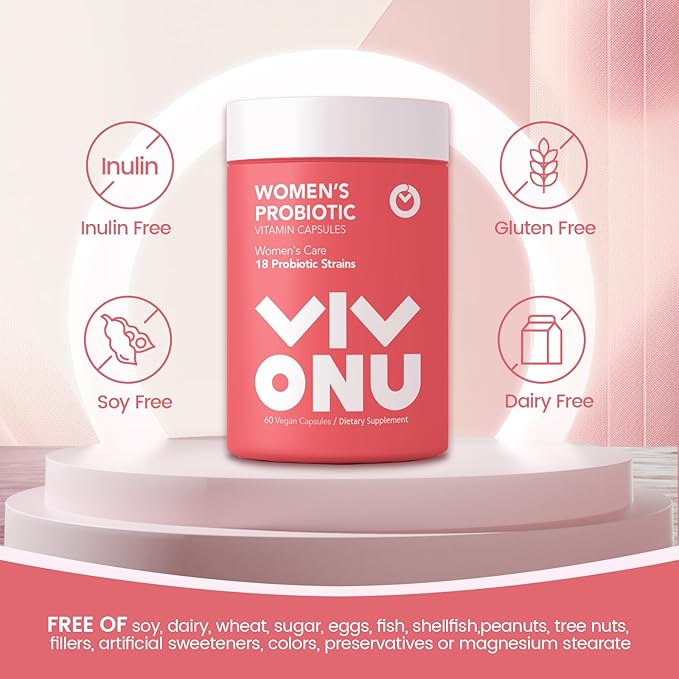 Women's Probiotic,Prebiotics & Lactobacillus Probiotic Blend,60 Billion CFUs,18 Strains,Help Women's Health,Boost Immune,Digestive,Gut,Promote Healthy Vaginal Odor & Vaginal Flora