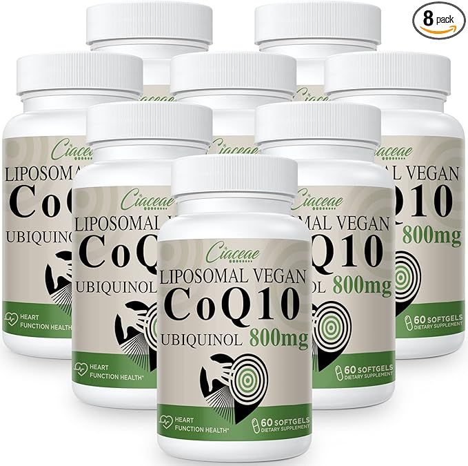 Liposomal CoQ10 800mg Ubiquinol Softgel, Max Q10, Ubiquinol CoQ10 Supplement CoQ10 800mg, 800mg, 480 480 Vegan