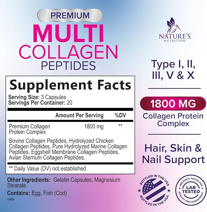 Collagen Peptides for Women & Men 60 Capsules