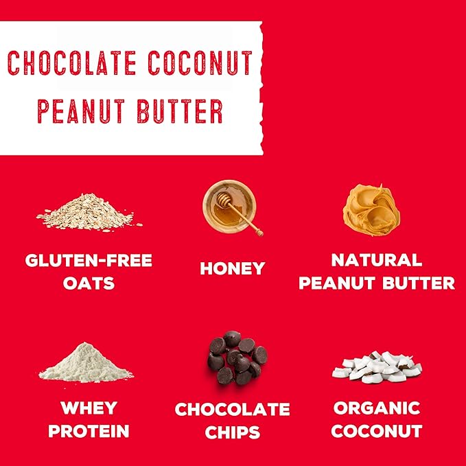 simplyFUEL Whole Food Protein Balls with Probiotics - Chocolate Coconut Peanut Butter Snacks - 8g Protein Snack - Gluten Free Energy Balls (1 Pack of 12 Balls)
