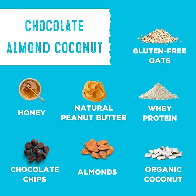 simplyFUEL Whole Food Protein Balls with Probiotics - Chocolate Almond Coconut Snacks - 8g Protein Snack - Gluten Free Energy Balls (1 Pack of 12 Balls)