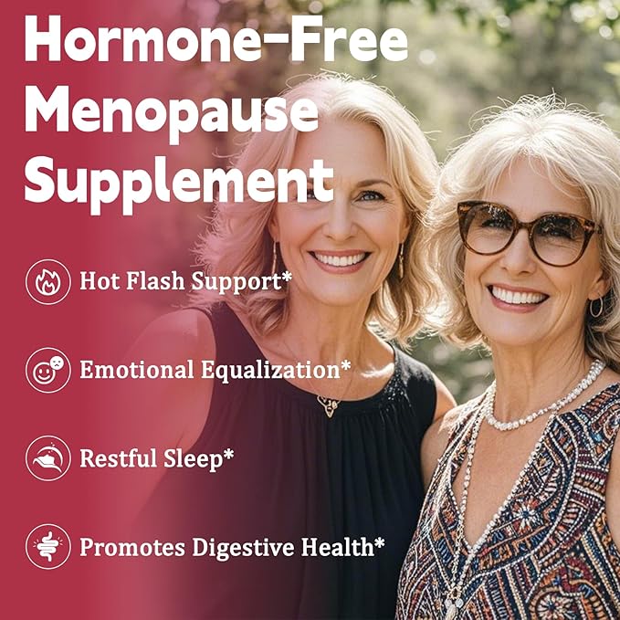 Menopause Supplements for Women, 10 Billion CFU Probiotic, 19-in-1 Multivitamin&Botanicals Extract, DIM, Hormonal Balance, Support Hot Flashes, Night Sweats, Mood, Sleep|Vegan, 120 Capsules