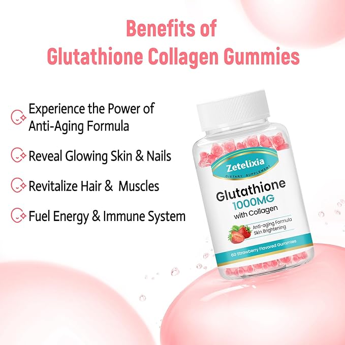 Glutathione Collagen Gummies, Collagen Gummies 60 Count