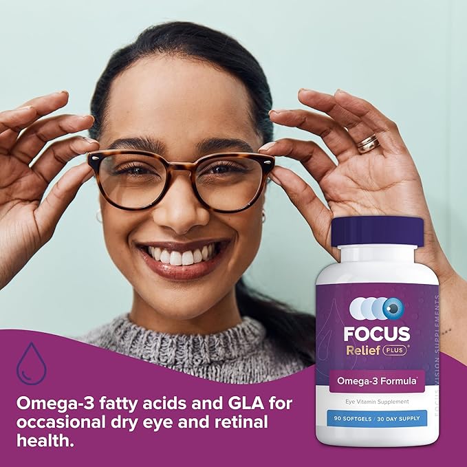Focus Relief Plus Dry Eye Formula (90 ct. 30 Day 3 Supplement 3 Fish