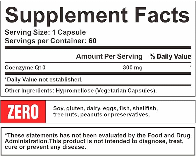 Crown Elite Premium High Absorption CoQ10 300mg, 2 2 Month