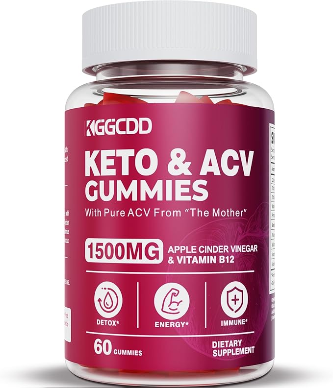 2 Pack Keto ACV Gummies Advanced Formula 1500MG Keto Gummies Apple Cider Vinegar Formulated with Pomegranate Beet Juice Powder B12 120 Gummys