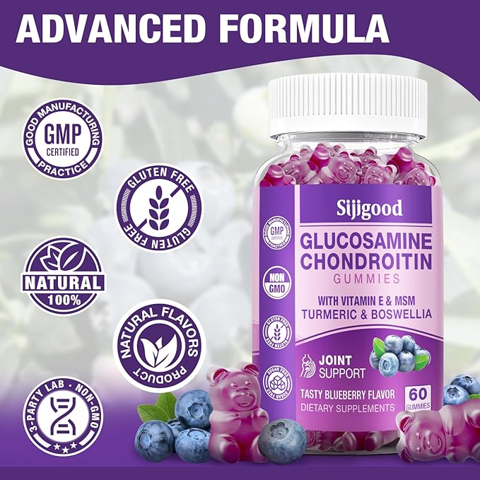 2 Pack Glucosamine Chondroitin Gummies 120 Gummies