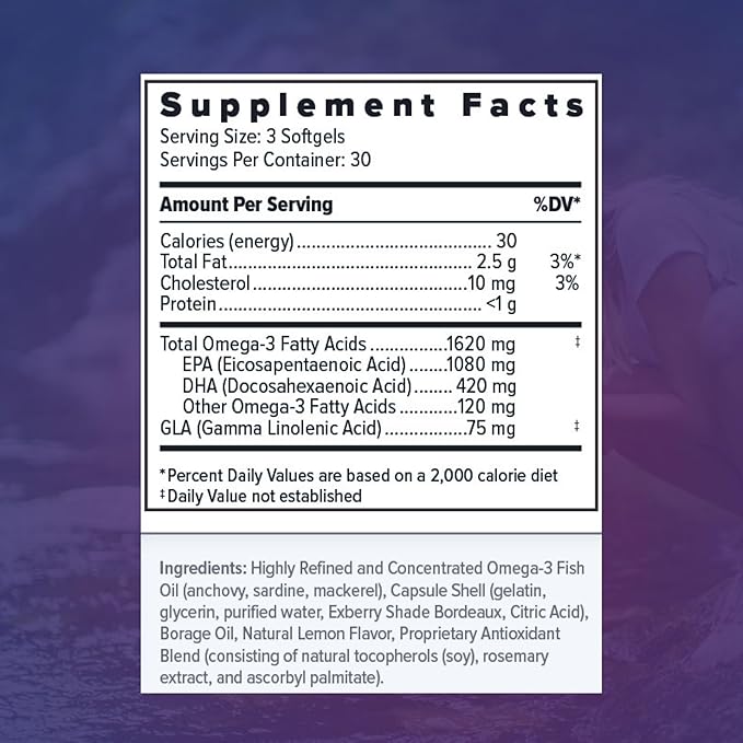 Focus Relief Plus Dry Eye Formula (90 ct. 30 Day 3 Supplement 3 Fish