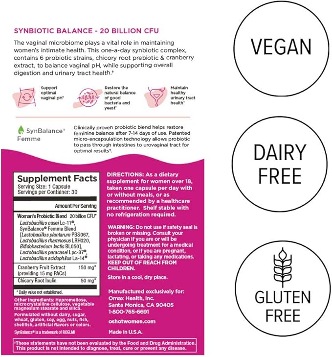 (r Vegan Vaginal Probiotic + Prebiotic 30 Vege-Capsules
