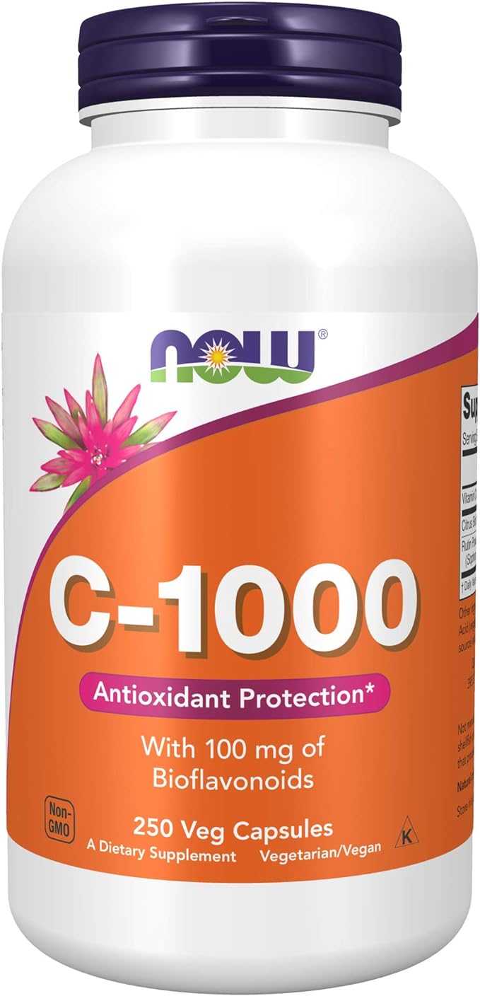 NOW Supplements, Probiotic-10™, 25 Billion, 10 Probiotic C-1,000 with 100 mg 250 Capsules