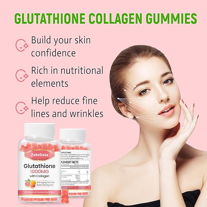 2 Pack Glutathione Collagen Gummies 120 Count