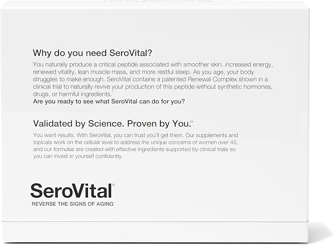 Serovital Renewal Complex - Anti Aging Supplements - Amino Acids - Peptides - Improved Energy and Immunity, Better Deeper Sleep, 30-Day Supply