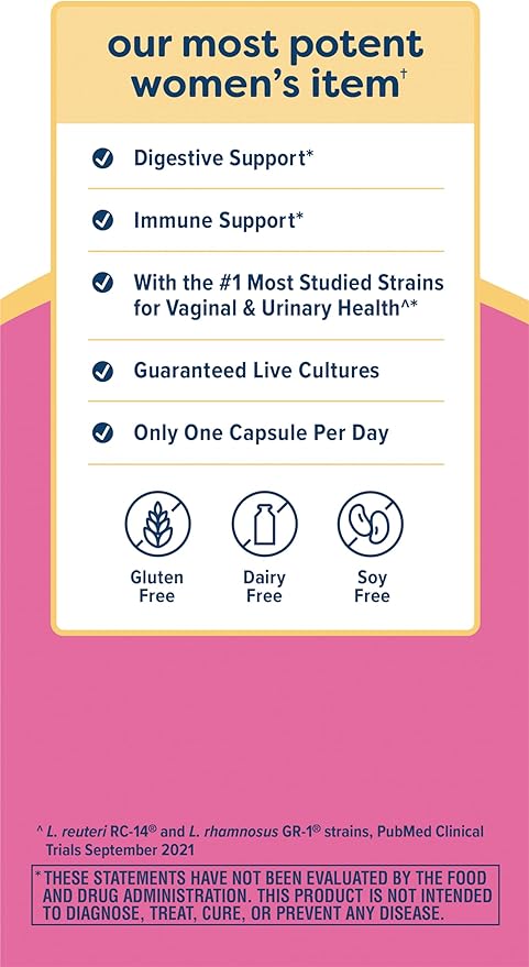 Renew Life Women's Probiotic Capsules, Supports 90 Billion 60 Ct