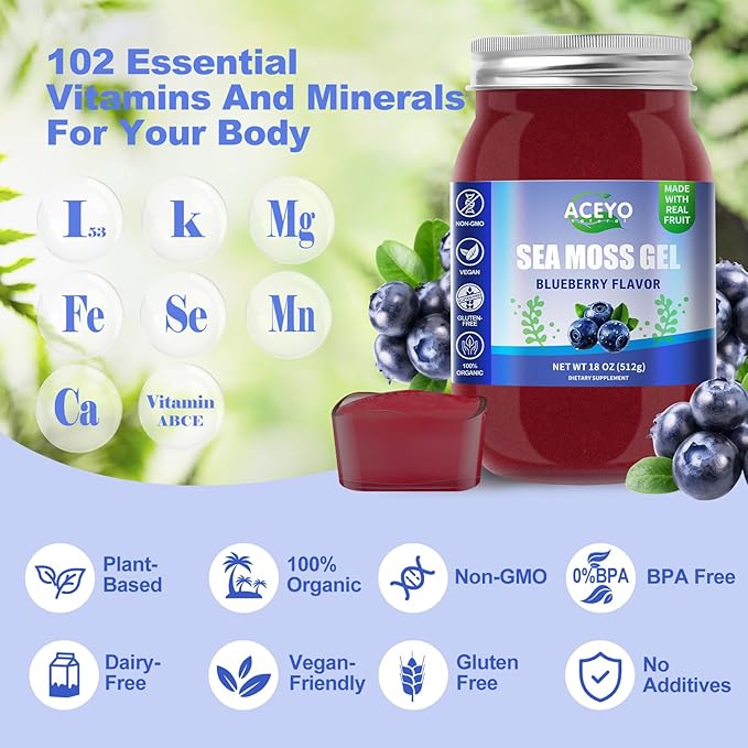 (18 OZ) Irish Sea Moss Gel 102 Vitamins