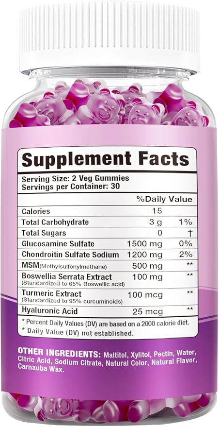 2 Pack Glucosamine Chondroitin Gummies 120 Gummies