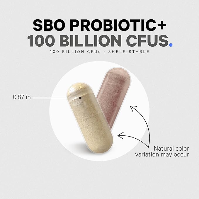 Codeage SBO Probiotics, 100 Billion CFUs Per Serving, Multi Strain Soil Based Organisms Blend and Organic Fermented Botanical Blend, Shelf-Stable, 90 Capsules