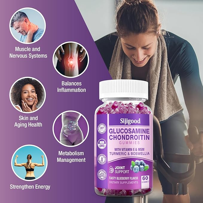 2 Pack Glucosamine Chondroitin Gummies 120 Gummies