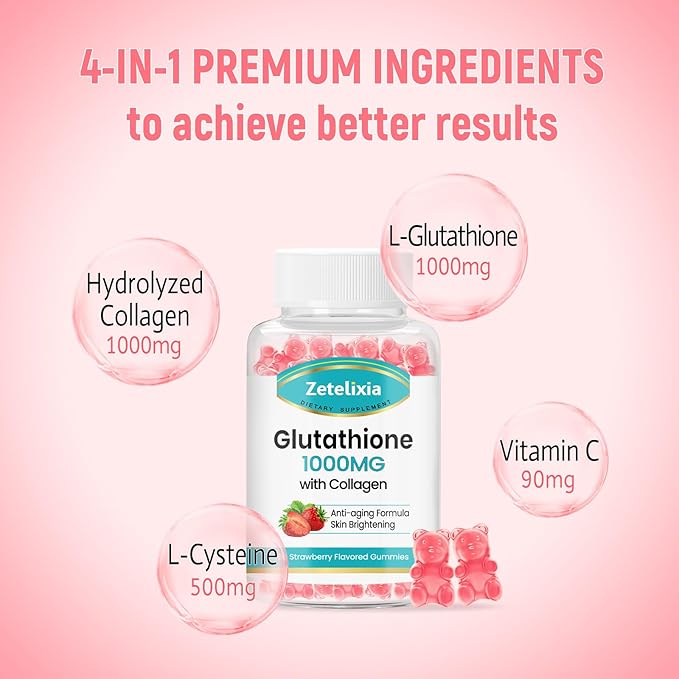 Glutathione Collagen Gummies, Collagen Gummies 60 Count