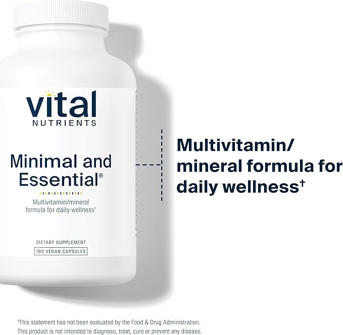 Vital Nutrients Minimal and Essential Multivitamin 180 Capsules