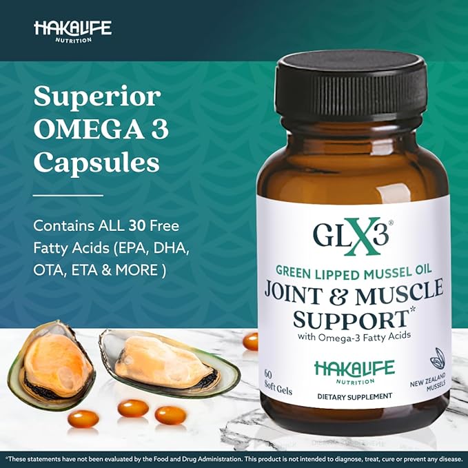 GLX3 Joint Support Extra Strength Omega-3 Supplement 3 Capsules 2 Month