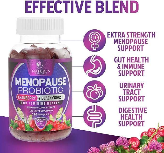 Menopause Probiotic for Women Gummy 3 Billion 120 Gummies