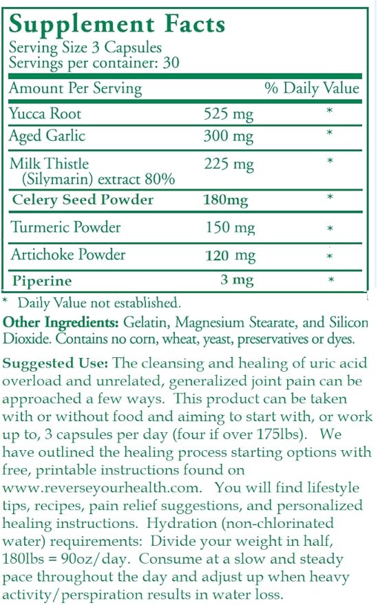 GC® GoutCare (3 Pack): Uric Acid Control | Uric Acid Prevention | Joint Health Supplement | Joint Relief | with Turmeric, Celery Seed Extract, Milk Thistle and More | 90 Capsules per Bottle | Non-GMO