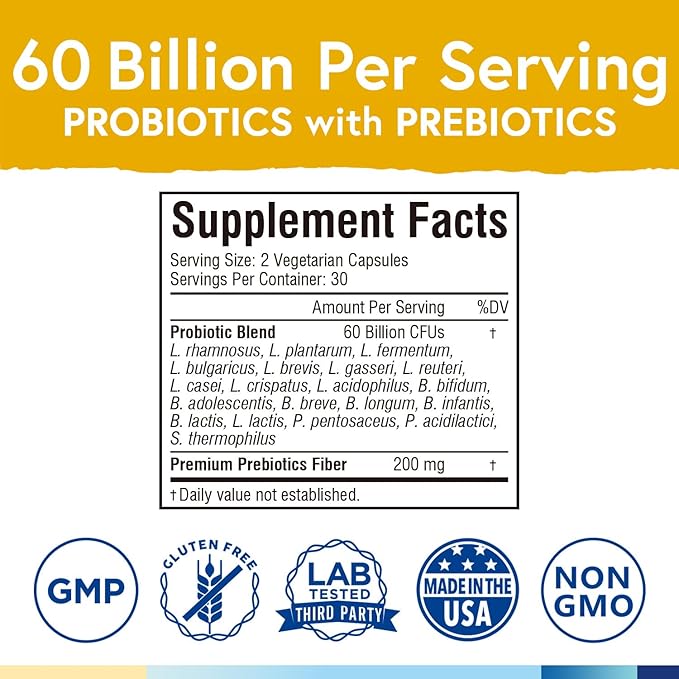 Terranics Probiotics 60 Billion CFU, 20 60 Veg
