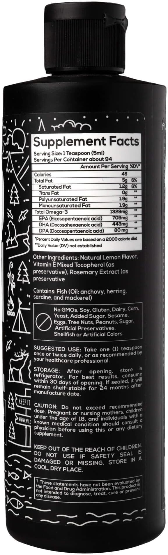 Wild Foods Liquid Omega 3 Fish 16 oz (2 pk)